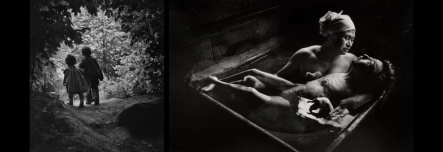 W. Eugene Smith. A walk to the Paradise Garden. 1946 / W. Eugene Smith. Tomoko Uemera in her Bath, Minimata. 1972