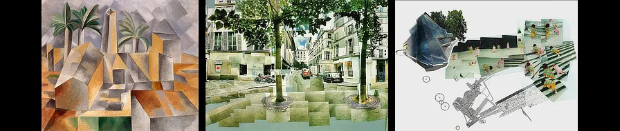 Picasso. Horta d’Ebre. 1909 / David Hockney. Paris. 1985 / Enric Miralles. San Giorgio, Venecia. 1998