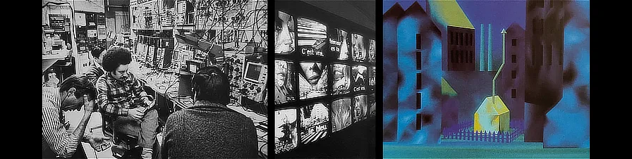 Henri Cartier-Bresson. Université de Princeton. 1976 / Dominique Belloir. Installation pour Ars Machina. 1983 / André Martin; Xavier Nicolas; Philipe Queau. Maison vole. 1982